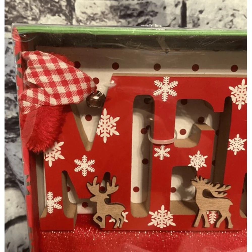 Christmas Room Art and New Born Baby Blanket Merry Deluxe Gift Set Born Loved